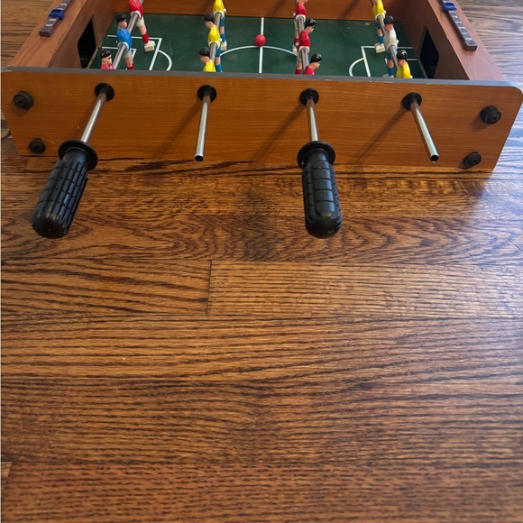 Wooden 6 on 6 Foosball Tabletop Soccer Game with counters - Picture 8 of 11